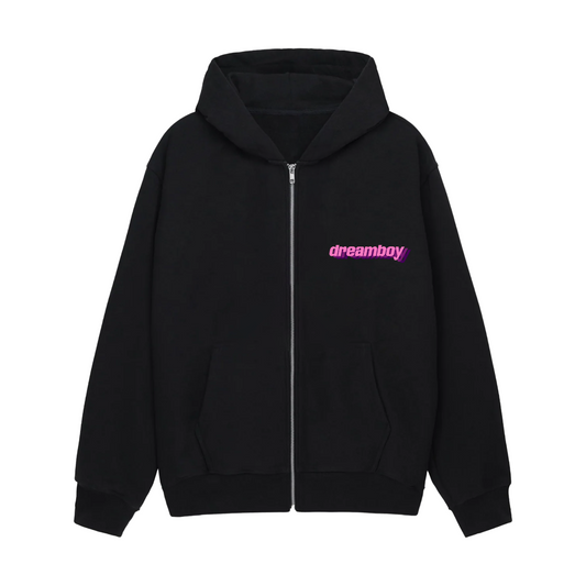 DREAMBOY Black Zip-Up Hoodie